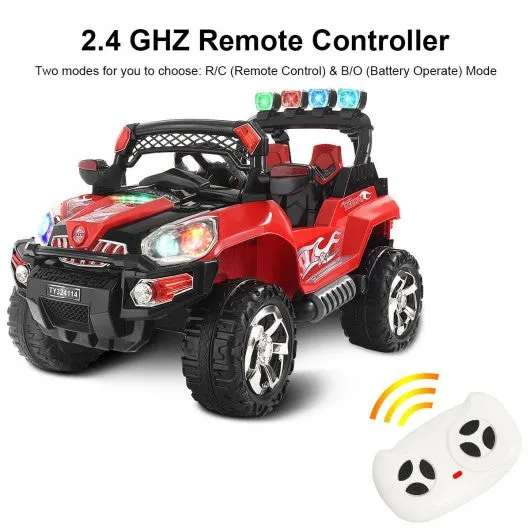 12 V Kids Ride On SUV Car with Remote Control LED Lights