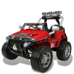 2 Seater Red 2025 Hummer Style 24V Monster Truck Lifted for Kids | 2 Seater | Rubber Wheels