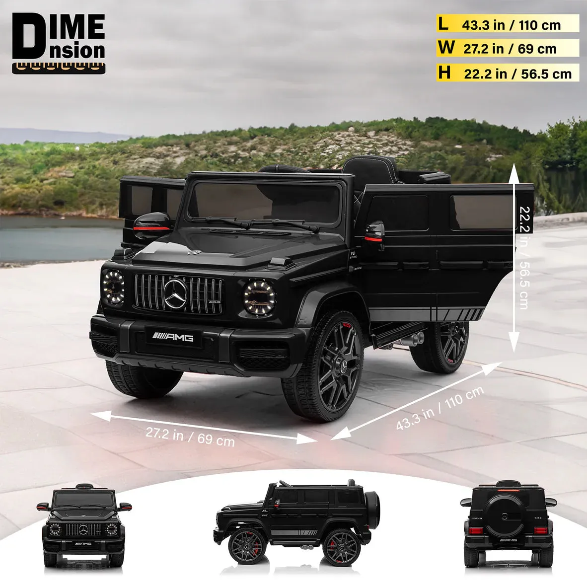 2025 Licensed Mercedes G63 AMG | High Doors | 12V | Upgraded Motors | Upgraded | Big 1 Seater Ride-On | Leather Seats | Remote