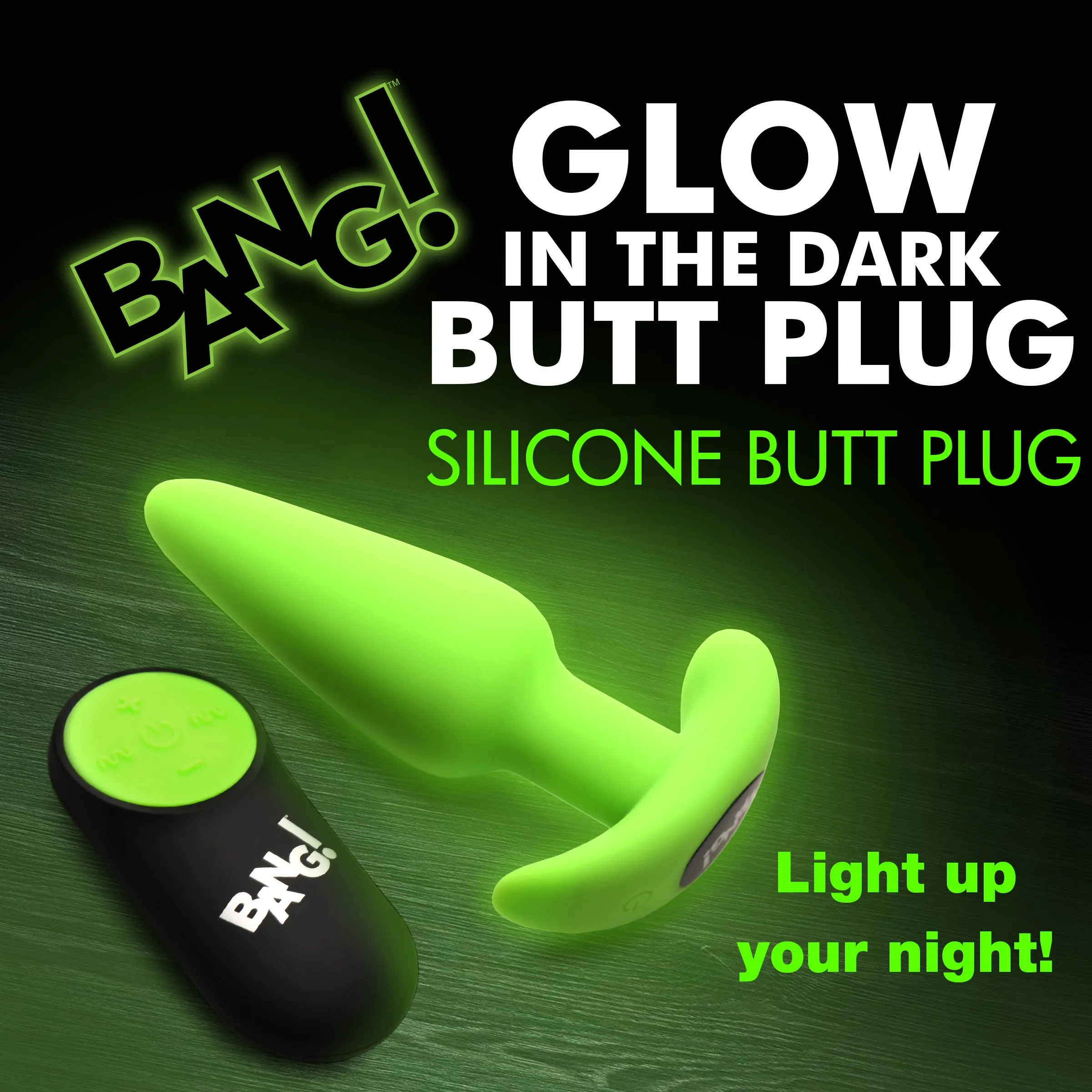 21X Glow-in-the-Dark Butt Plug w/ Remote