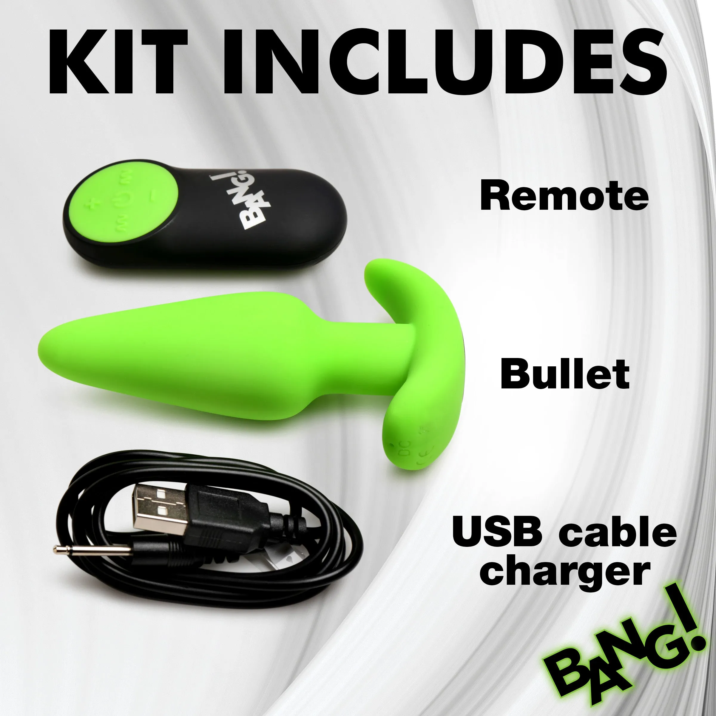 21X Glow-in-the-Dark Butt Plug w/ Remote