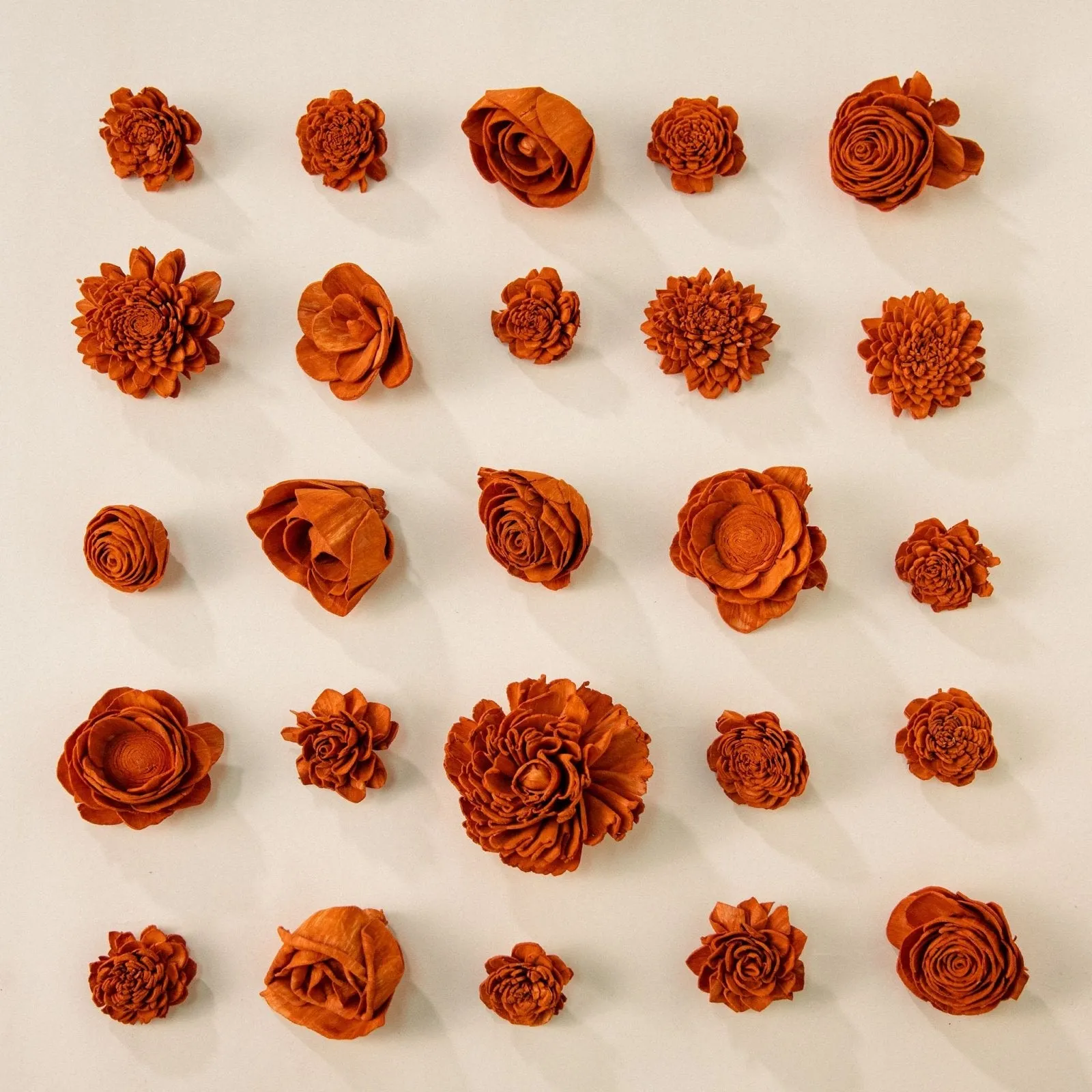 25-Pack of Terracotta-Colored Mixed Flowers