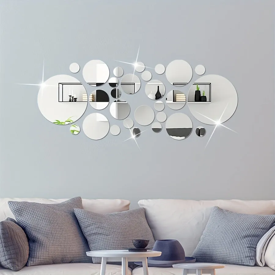 26pcs 3D Acrylic Mirror Wall Sticker Set for Home Dcor