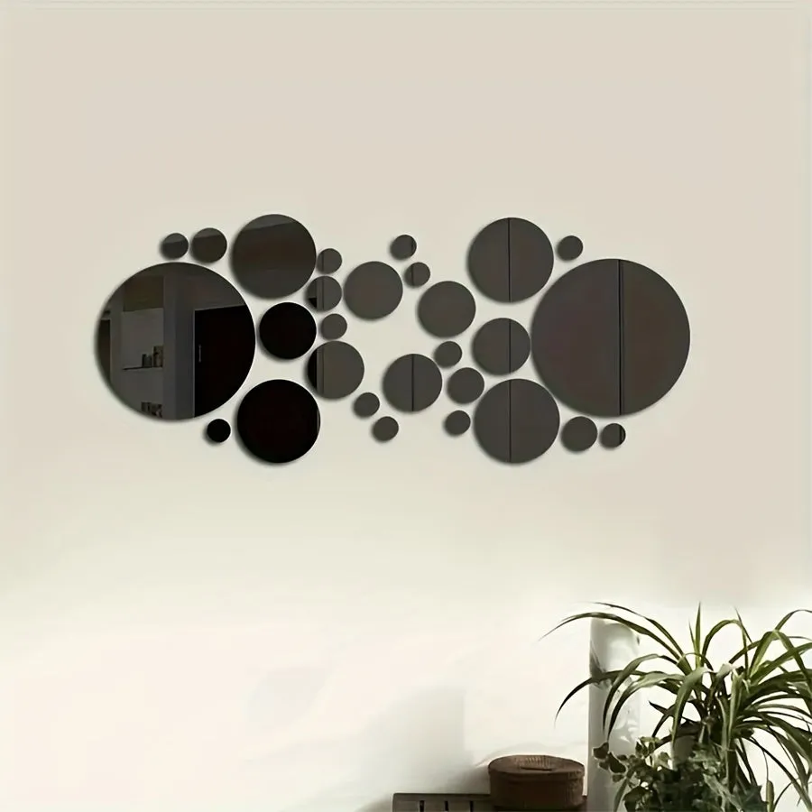 26pcs 3D Acrylic Mirror Wall Sticker Set for Home Dcor