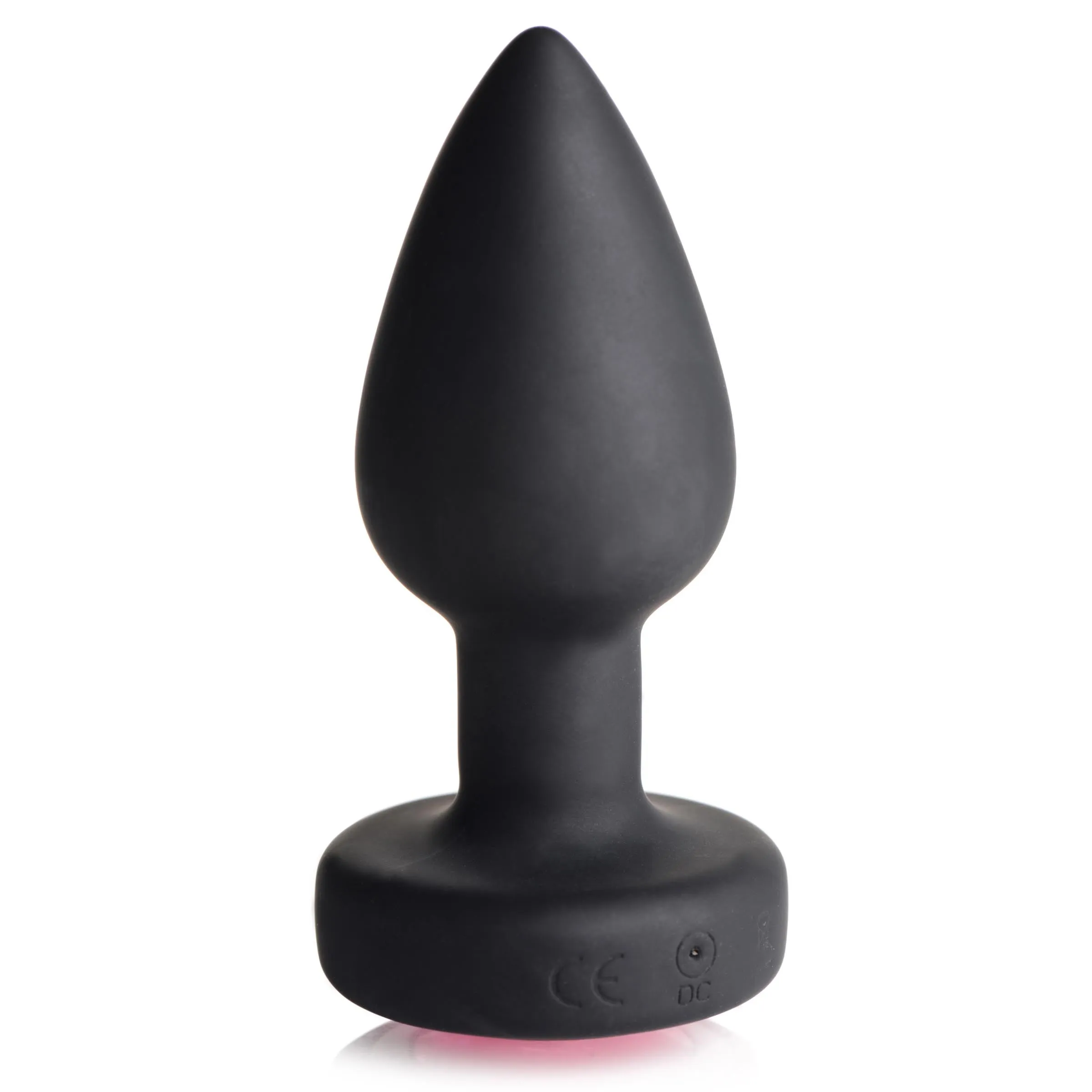 28X Vibrating Silicone Pink Gem Anal Plug