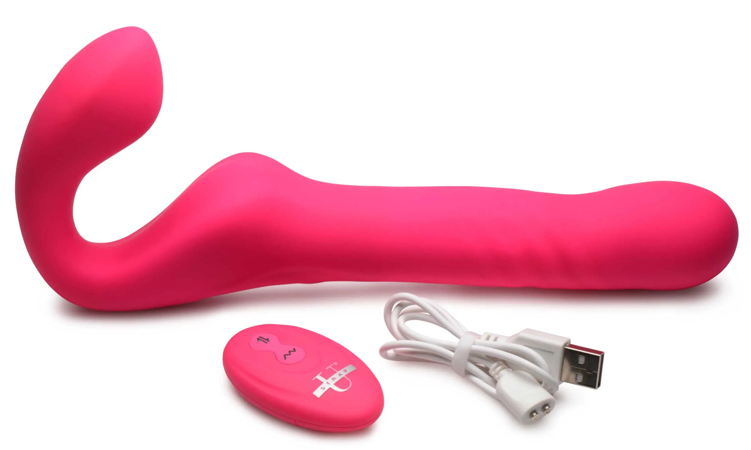 30x Thrusting And Vibrating Strapless Strap-on With Remote Control