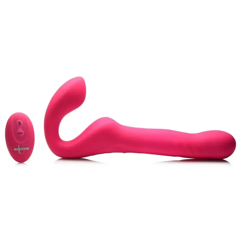 30x Thrusting And Vibrating Strapless Strap-on With Remote Control