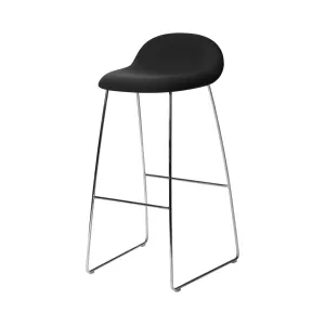 3D Bar Stool Sledge Base: Front Upholstery   Wood Shell