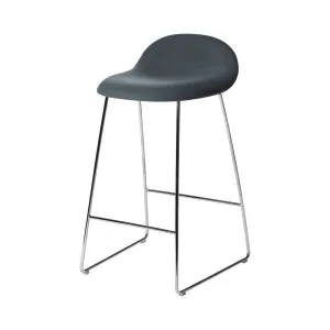 3D Counter Stool Sledge Base: Front Upholstery   Wood Shell