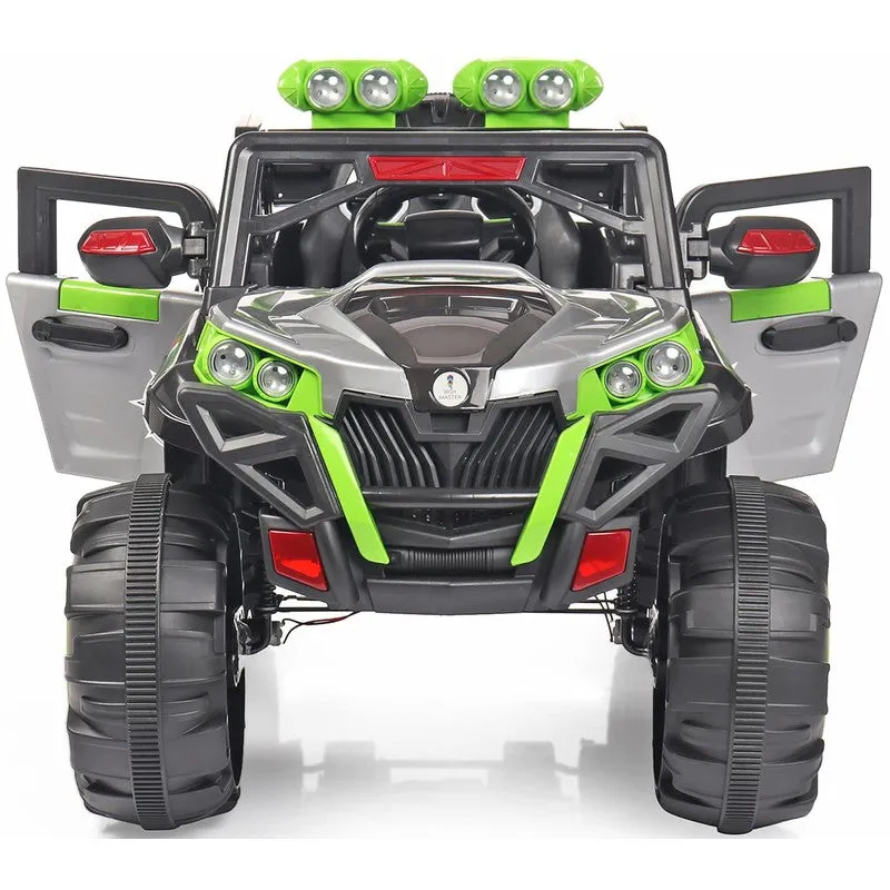 4x4 Battery Operated Electric Ride On Jeep | Motor for Steering | Remote Control | Grey/Green | COD Not Available