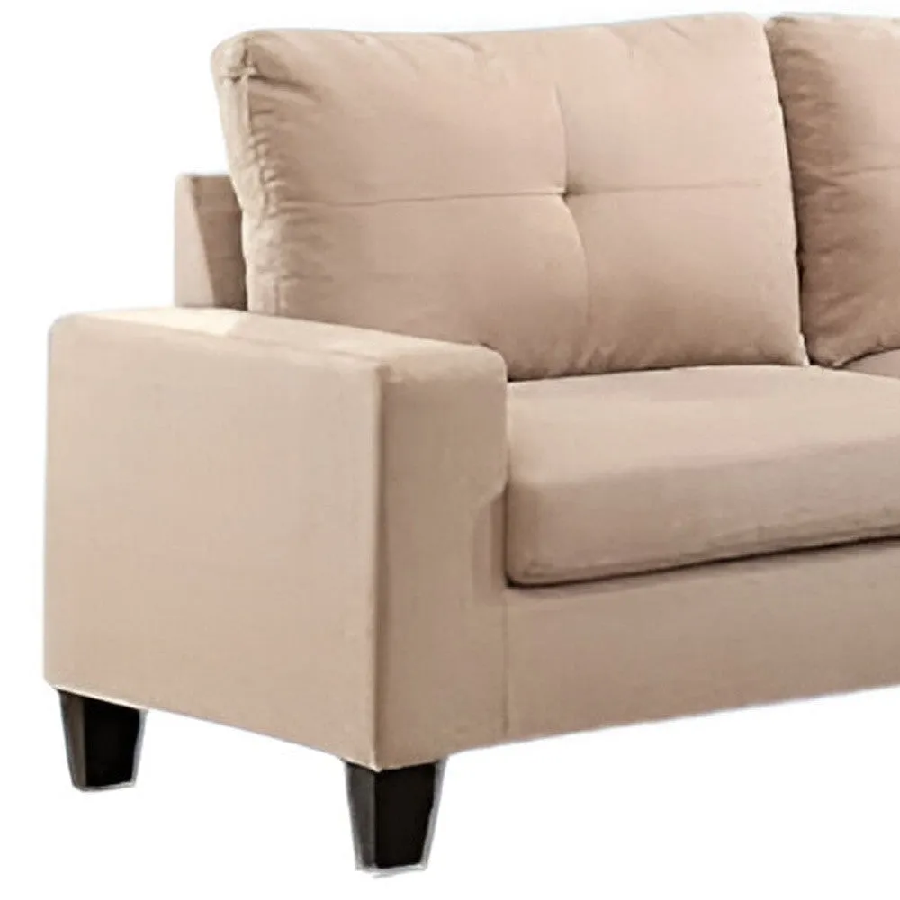 71" Beige Linen Platinum  Sofa And Loveseat