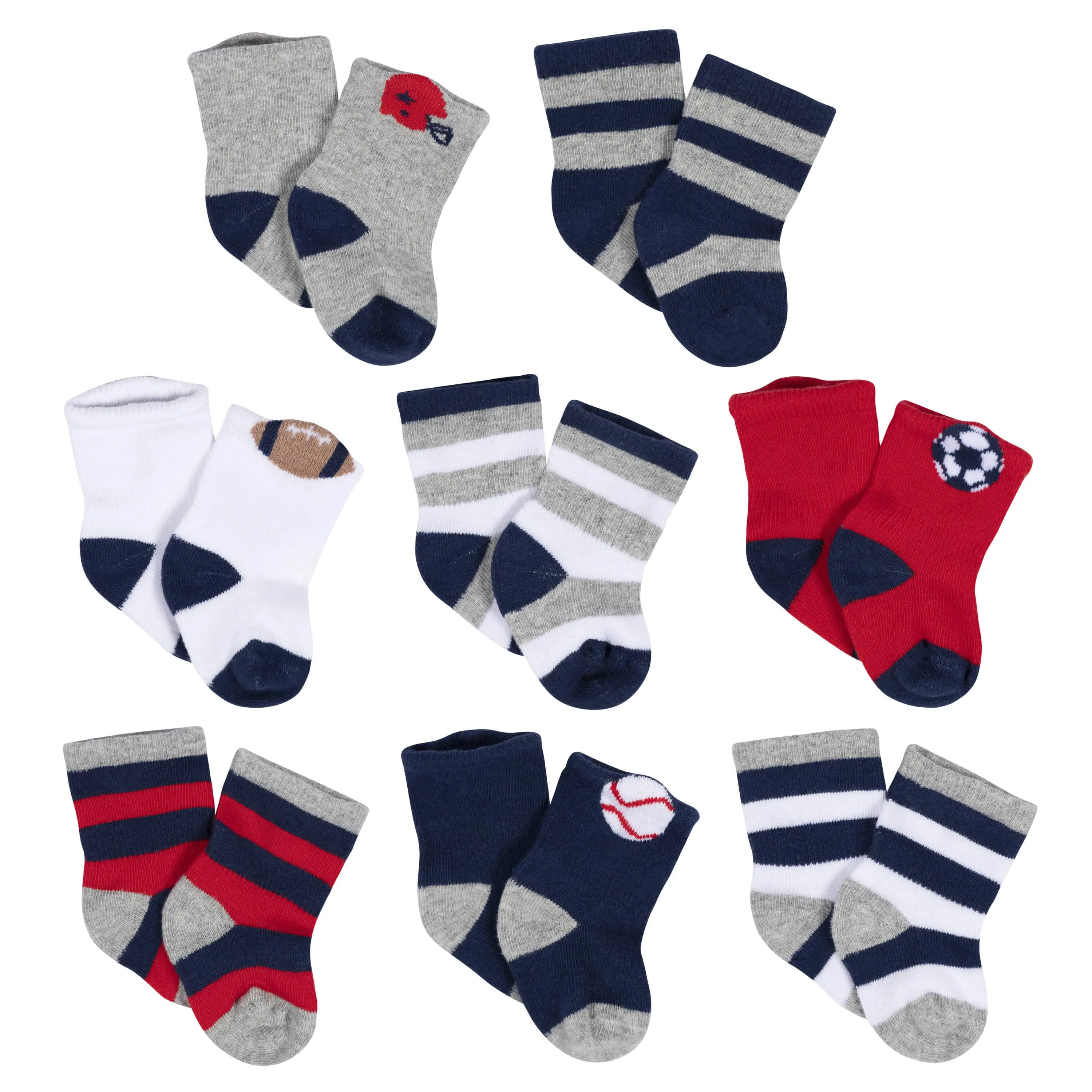 8-Pack Baby Boys All Star Jersey Wiggle Proof® Socks