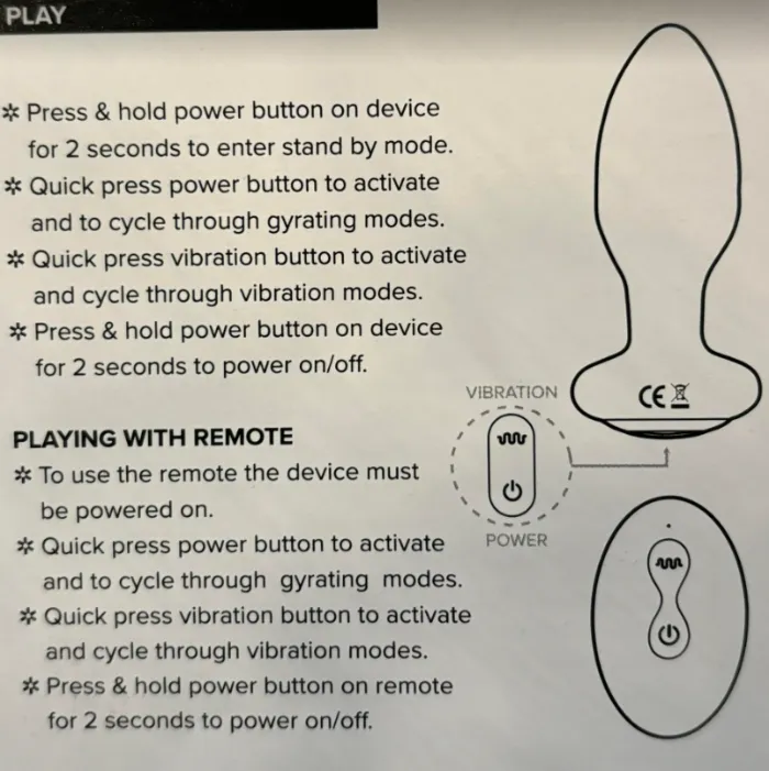 Alpine Gyrating Anal Plug with Remote