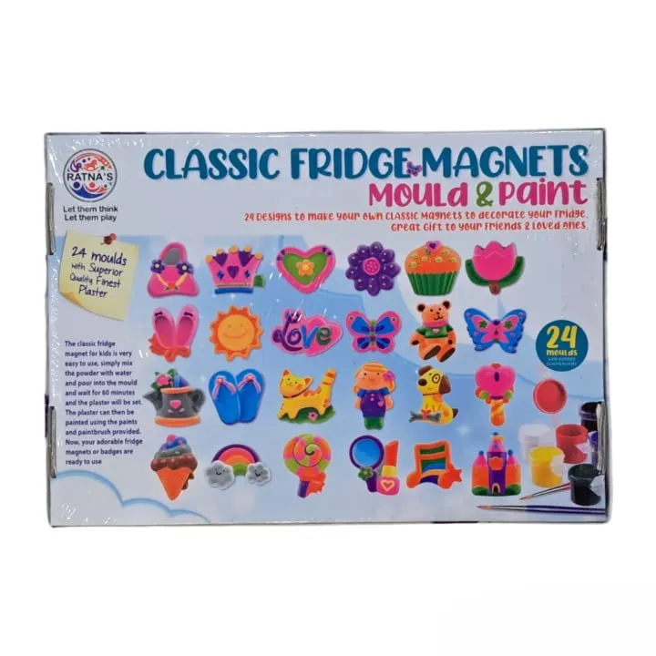 Anant | Unicorn Mould and Paint and Classic Fridge Magnets (Combo Pack) Ideal for Above 5 Years of Children