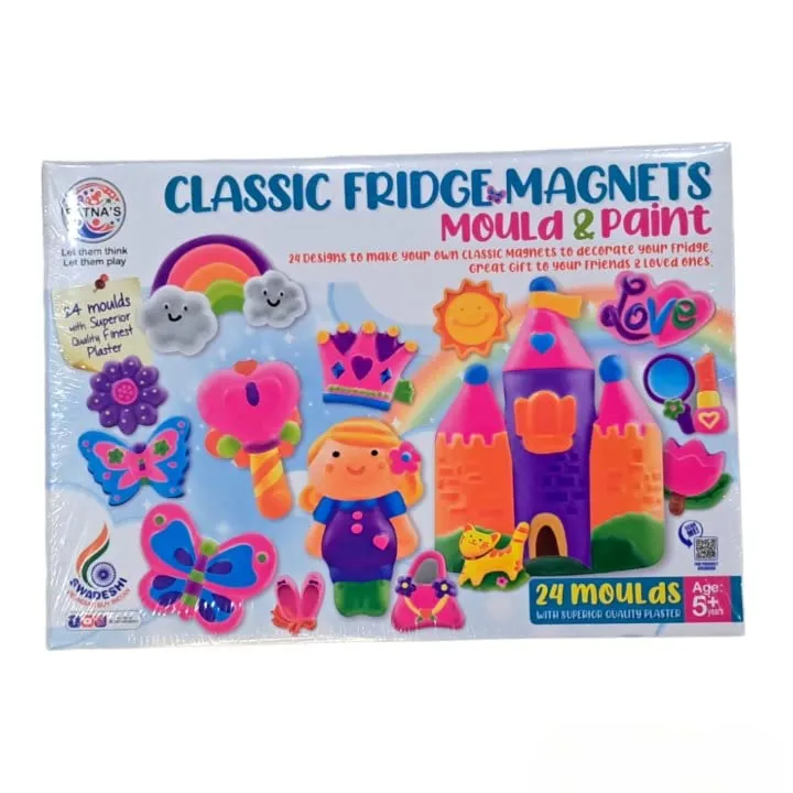 Anant | Unicorn Mould and Paint and Classic Fridge Magnets (Combo Pack) Ideal for Above 5 Years of Children