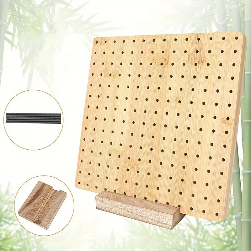 Bamboo Wood Crochet Board with Accessories for Crafting