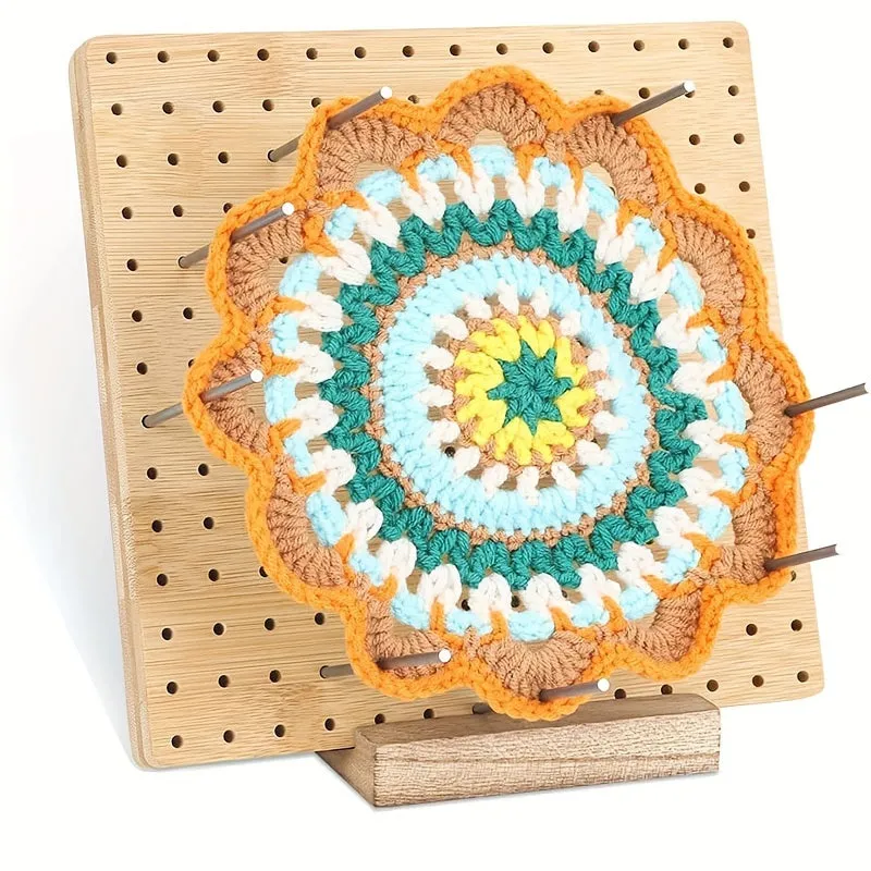 Bamboo Wood Crochet Board with Accessories for Crafting