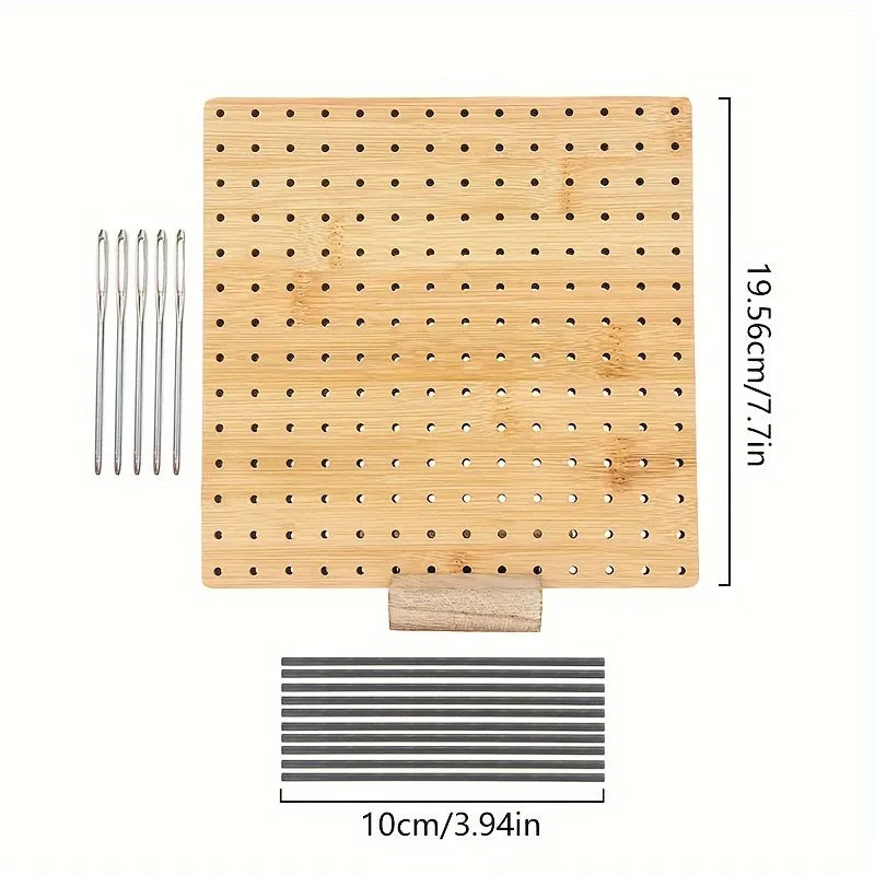 Bamboo Wood Crochet Board with Accessories for Crafting