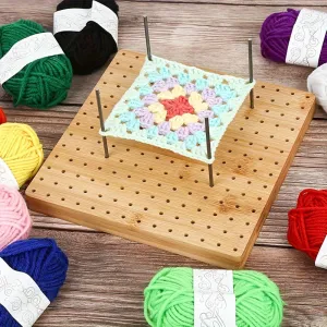 Bamboo Wood Crochet Board with Accessories for Crafting