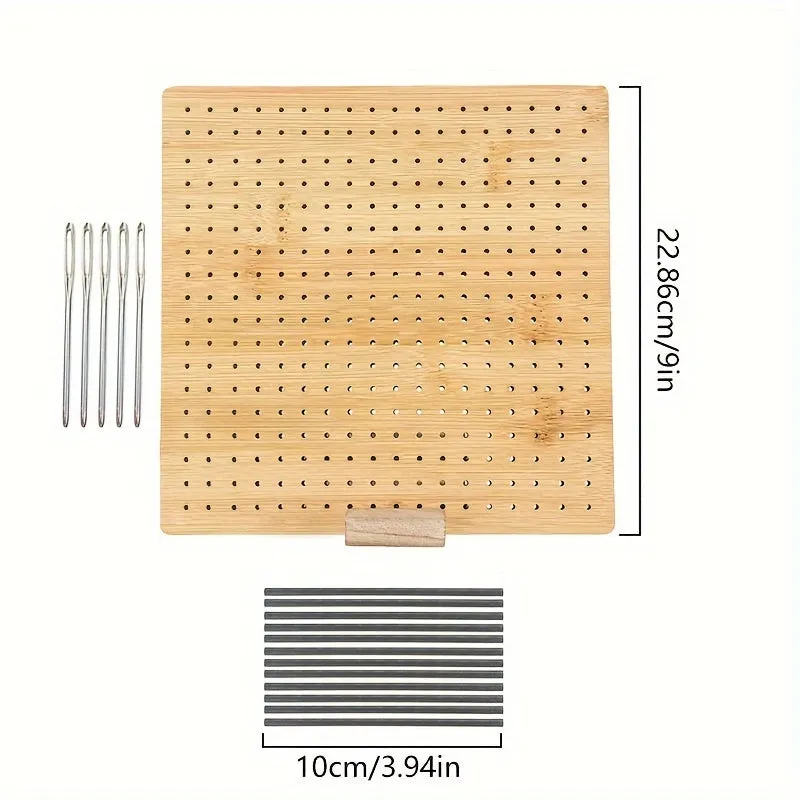 Bamboo Wood Crochet Board with Accessories for Crafting