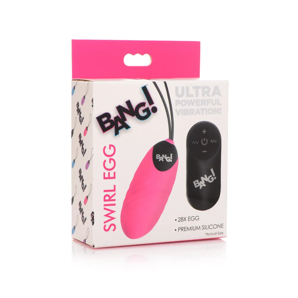 Bang! 28X Swirl Silicone Egg Pink