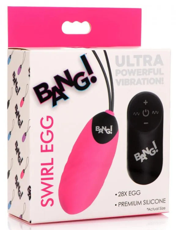 Bang! Swirl Silicone Egg Pink