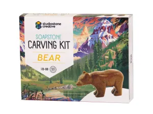 Bear Soapstone Carving and Whittling Kit