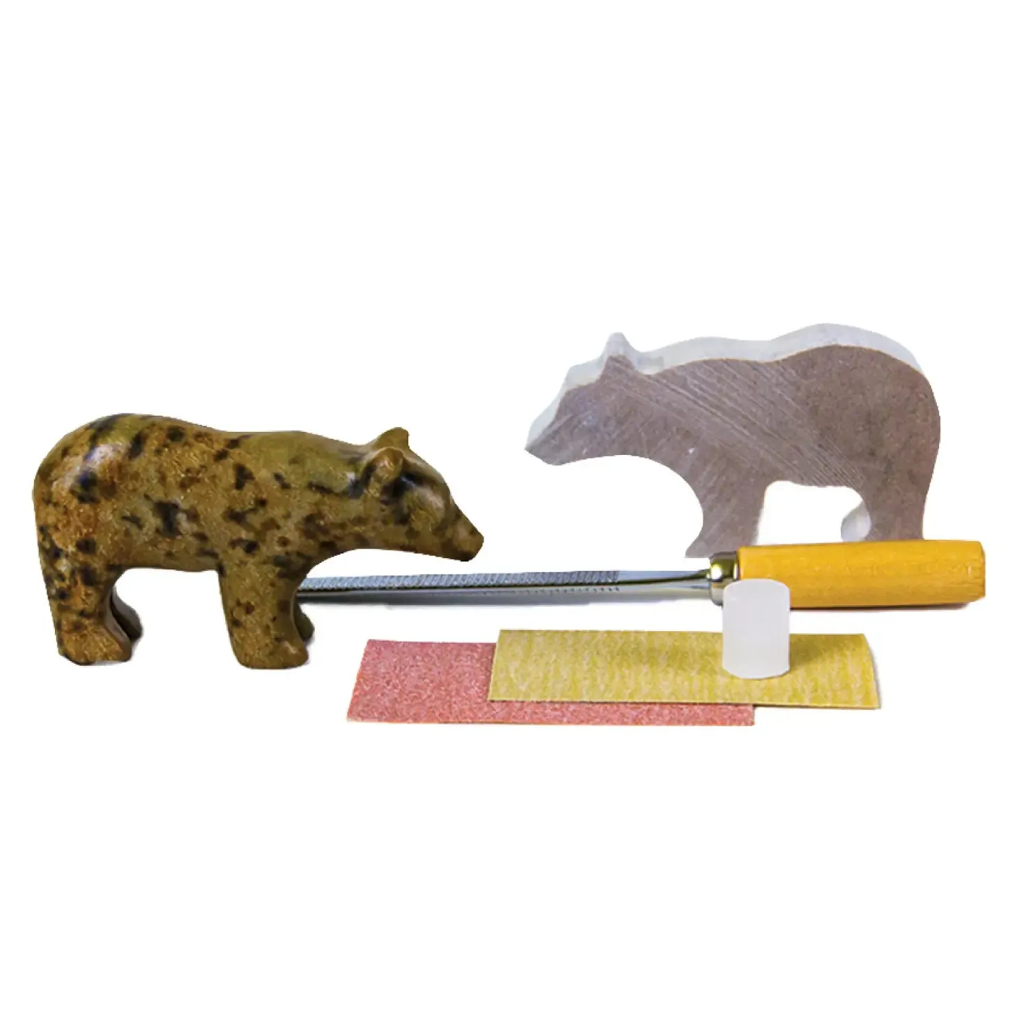 Bear Soapstone Carving and Whittling Kit