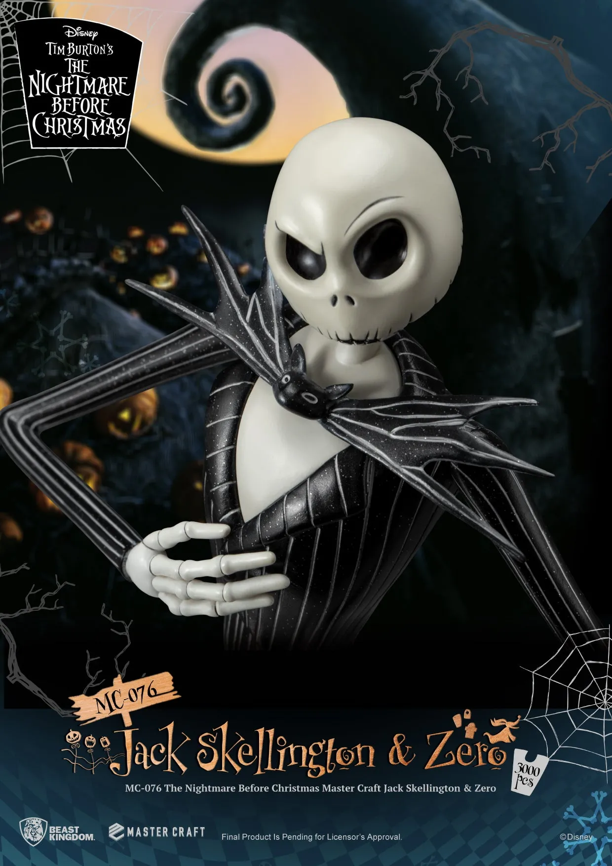 Beast Kingdom MC-076 The Nightmare Before Christmas Master Craft Jack Skellington & Zero