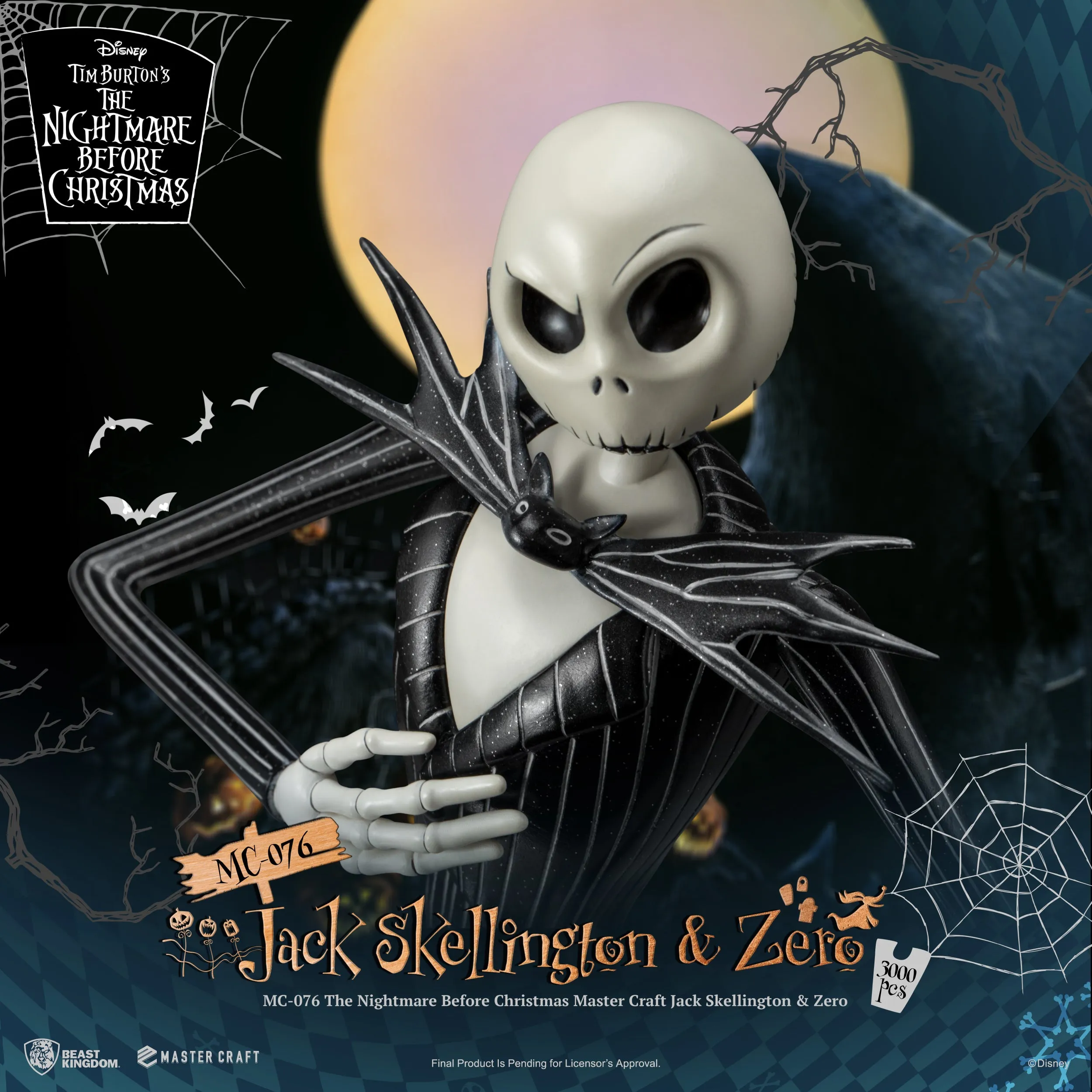 Beast Kingdom MC-076 The Nightmare Before Christmas Master Craft Jack Skellington & Zero