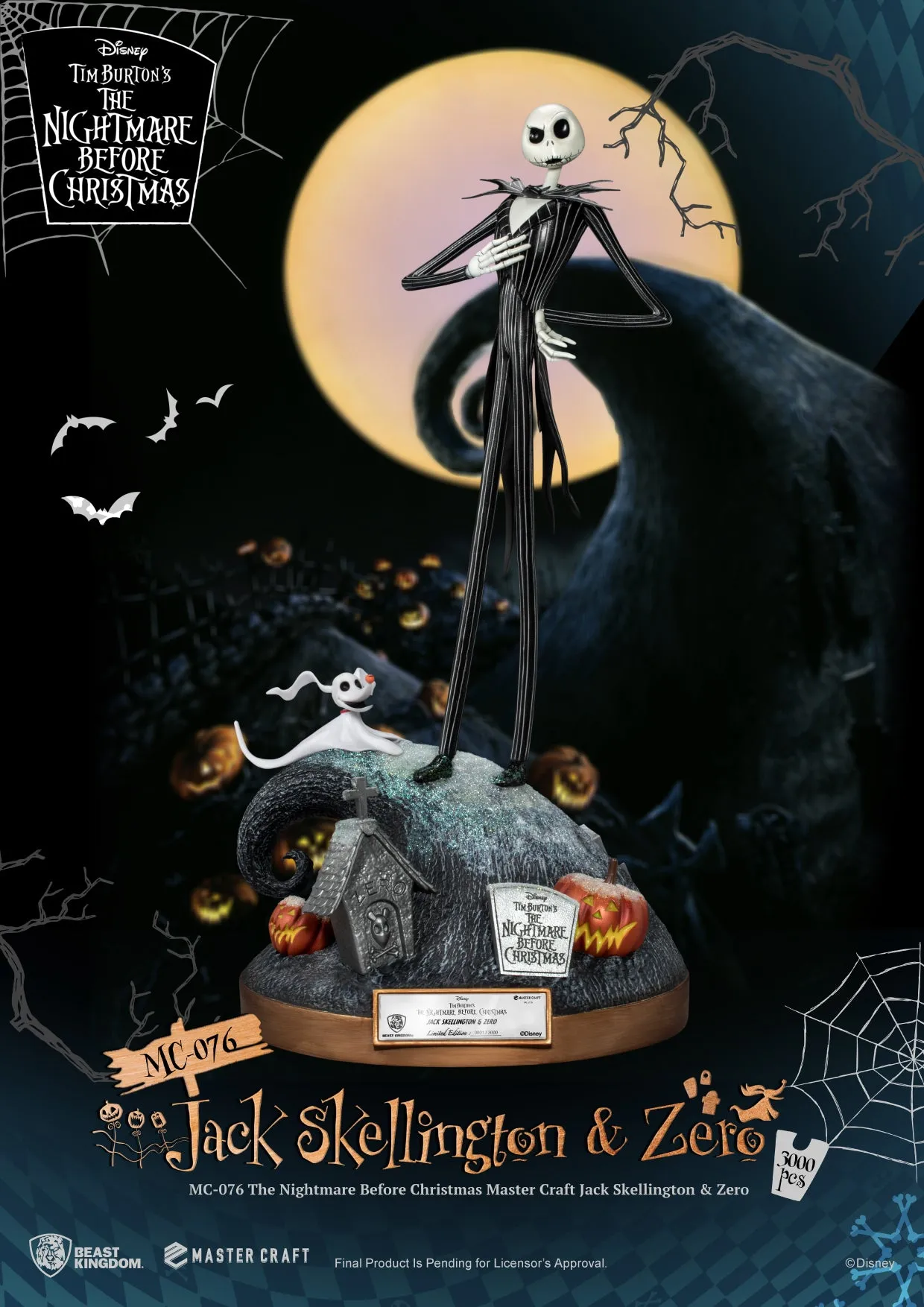 Beast Kingdom MC-076 The Nightmare Before Christmas Master Craft Jack Skellington & Zero