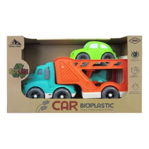 3-Piece Bioplastic Vehicle Set: Eco-Friendly Carrier Truck, Car, and Plane