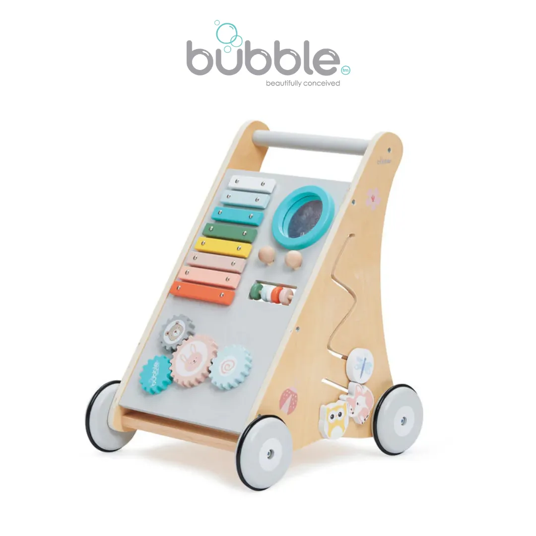 BUBBLE Wooden Activity Play Walker (18m )