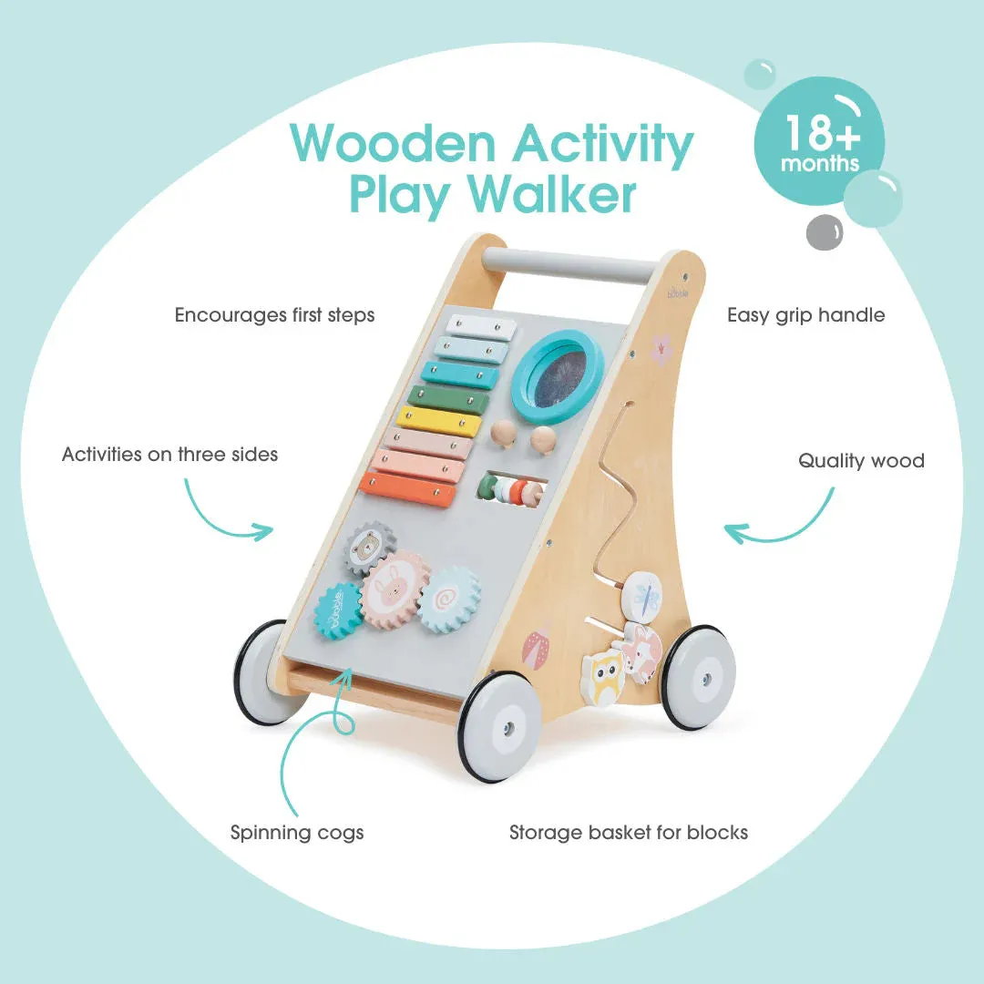 BUBBLE Wooden Activity Play Walker (18m )