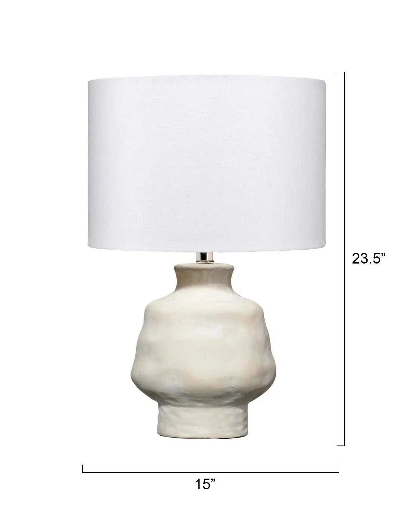 Coastal Style Eggshell Ceramic Leith Table Lamp