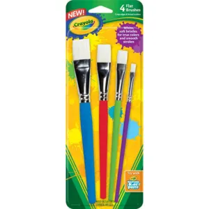 Crayola Big Paintbrush Set Flat 4pack