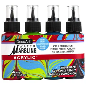 DecoArt Water Marbling Value Pack 2oz 4 pack - Modern Brights