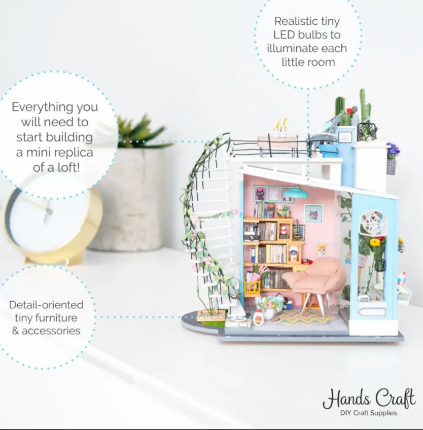 DIY Miniature House Kit: Dora's Loft