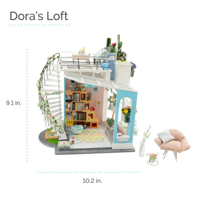 DIY Miniature House Kit: Dora's Loft