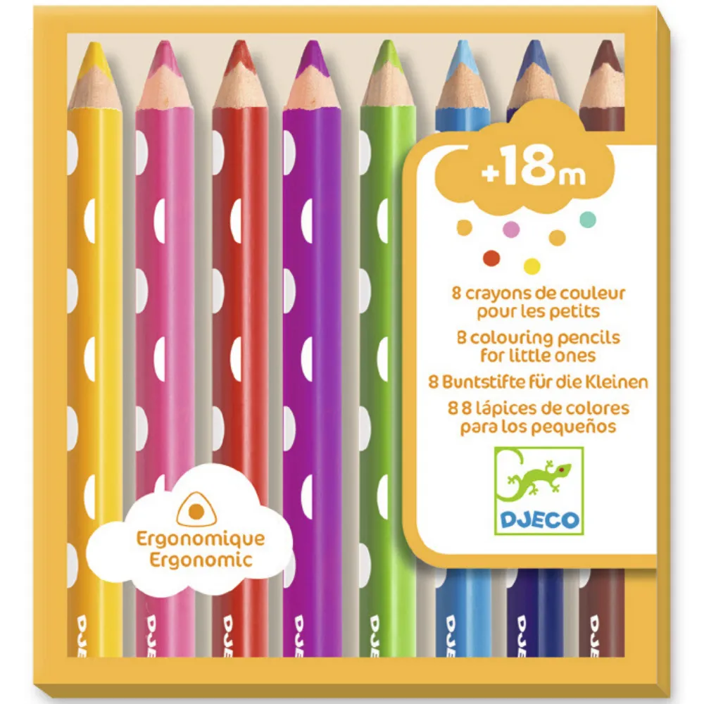 Djeco 8 Colouring Pencils for Little Ones