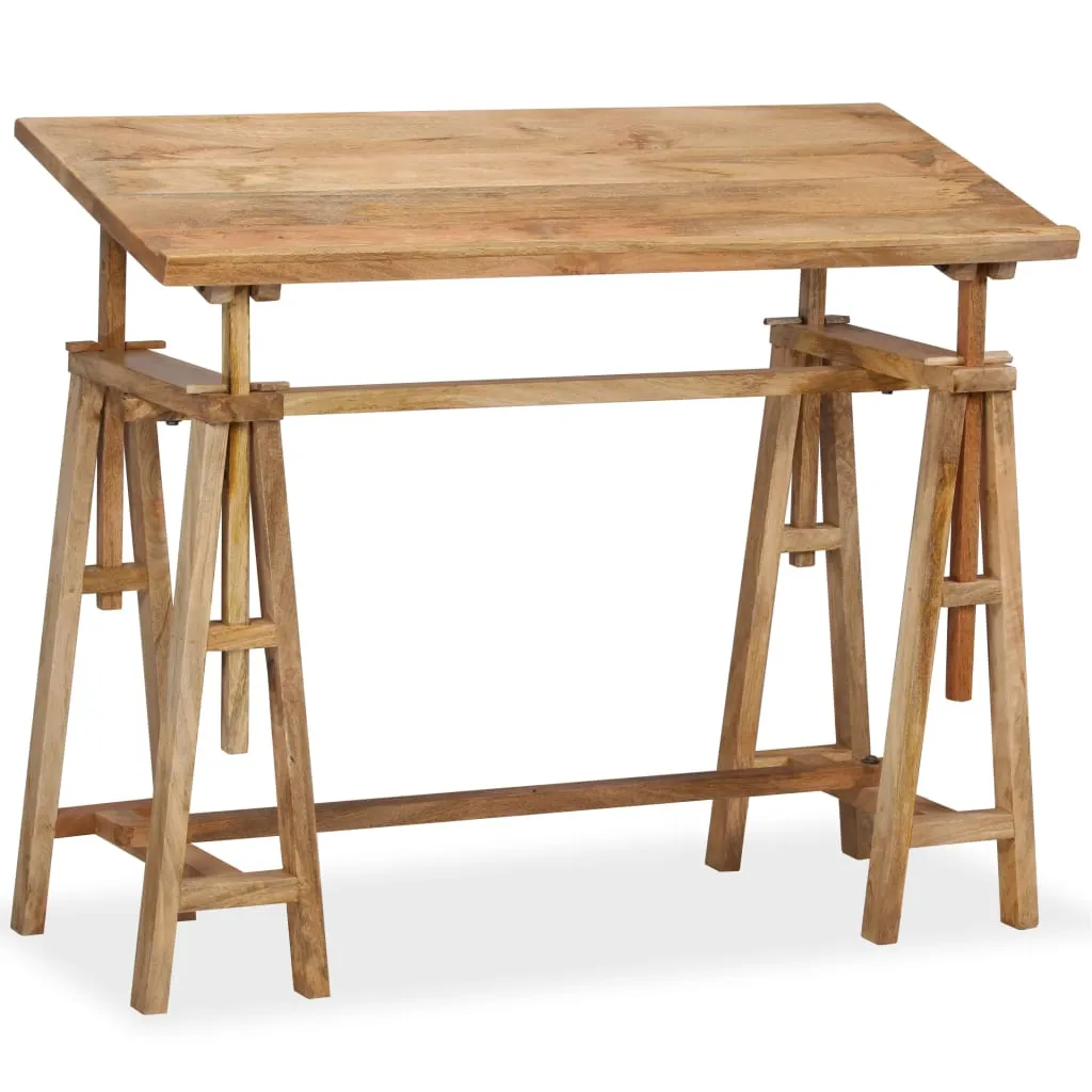 Drafting Table Solid Mango Wood 116x50x76 cm