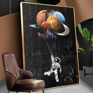 Dreaming Astronaut Space Canvas Painting