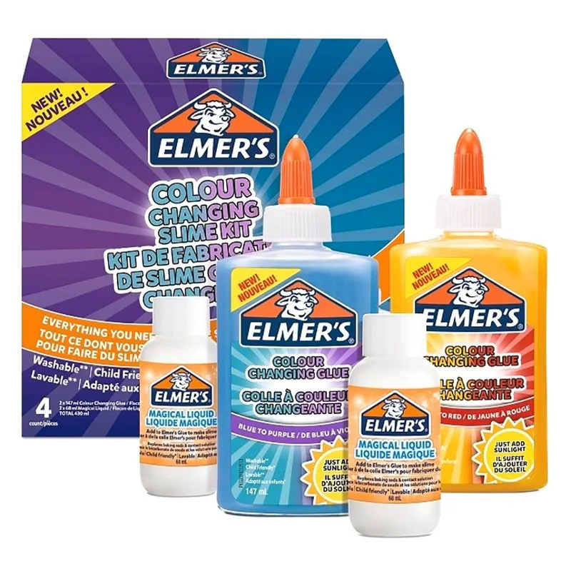 Elmer's Color Change Slime Adhesive Kit Multicolor