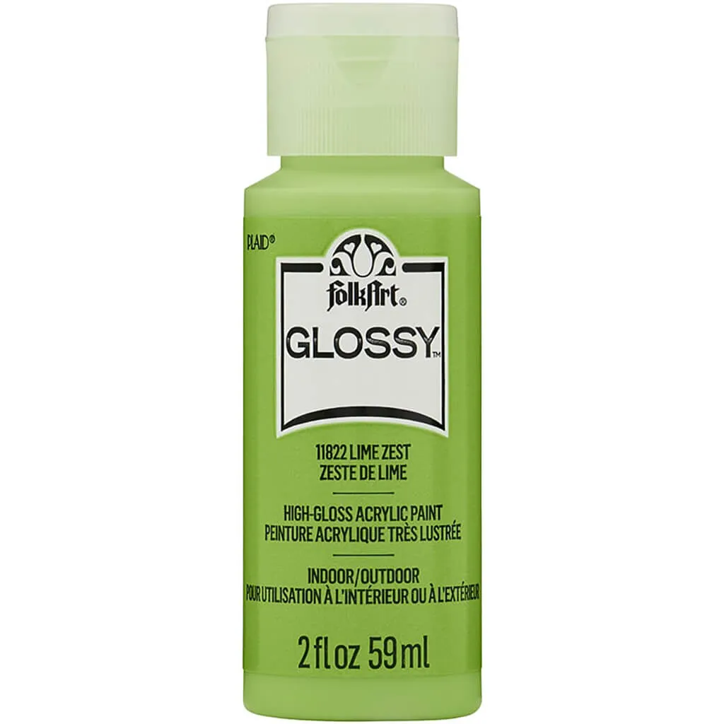 Folkart Glossy Acrylic Paint, 2oz