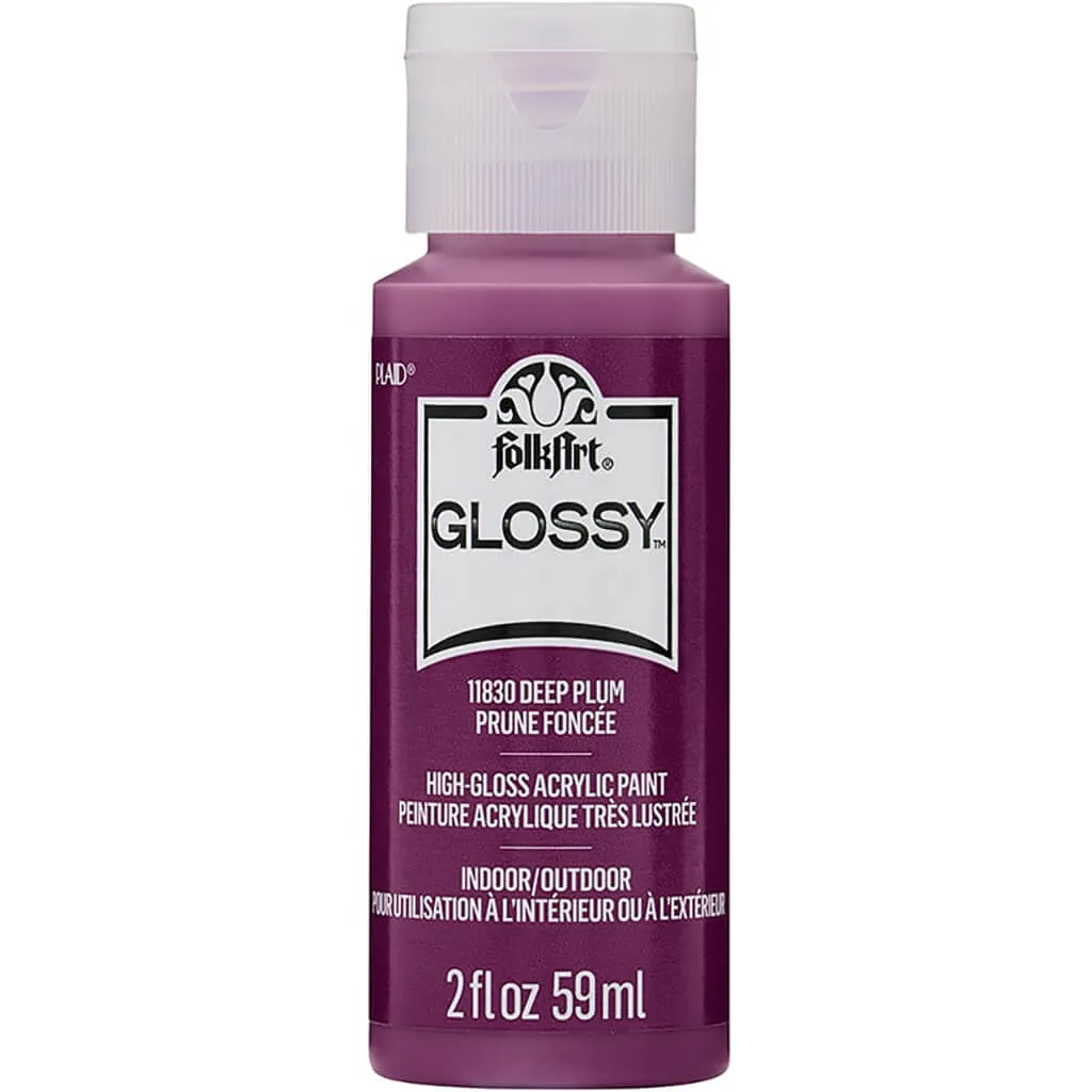 Folkart Glossy Acrylic Paint, 2oz