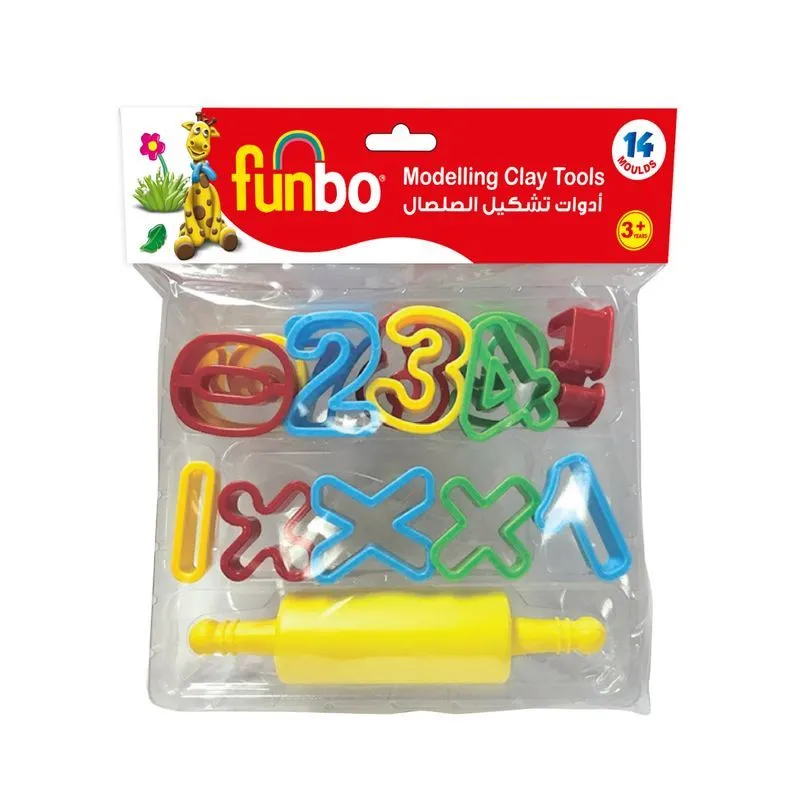 Funbo Colour Modelling Clay 14 Numeric Letter