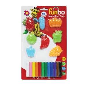 Funbo Colour Modelling Clay with 26 Mould 440g 7 Colors Set