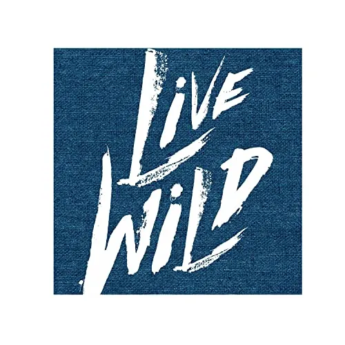 Gallery99 "Live Wild Textured Paper Wall Art Panel For Living Room, Bed Room, Studio On Pinewood With Hook (9.5x9.5) Inches