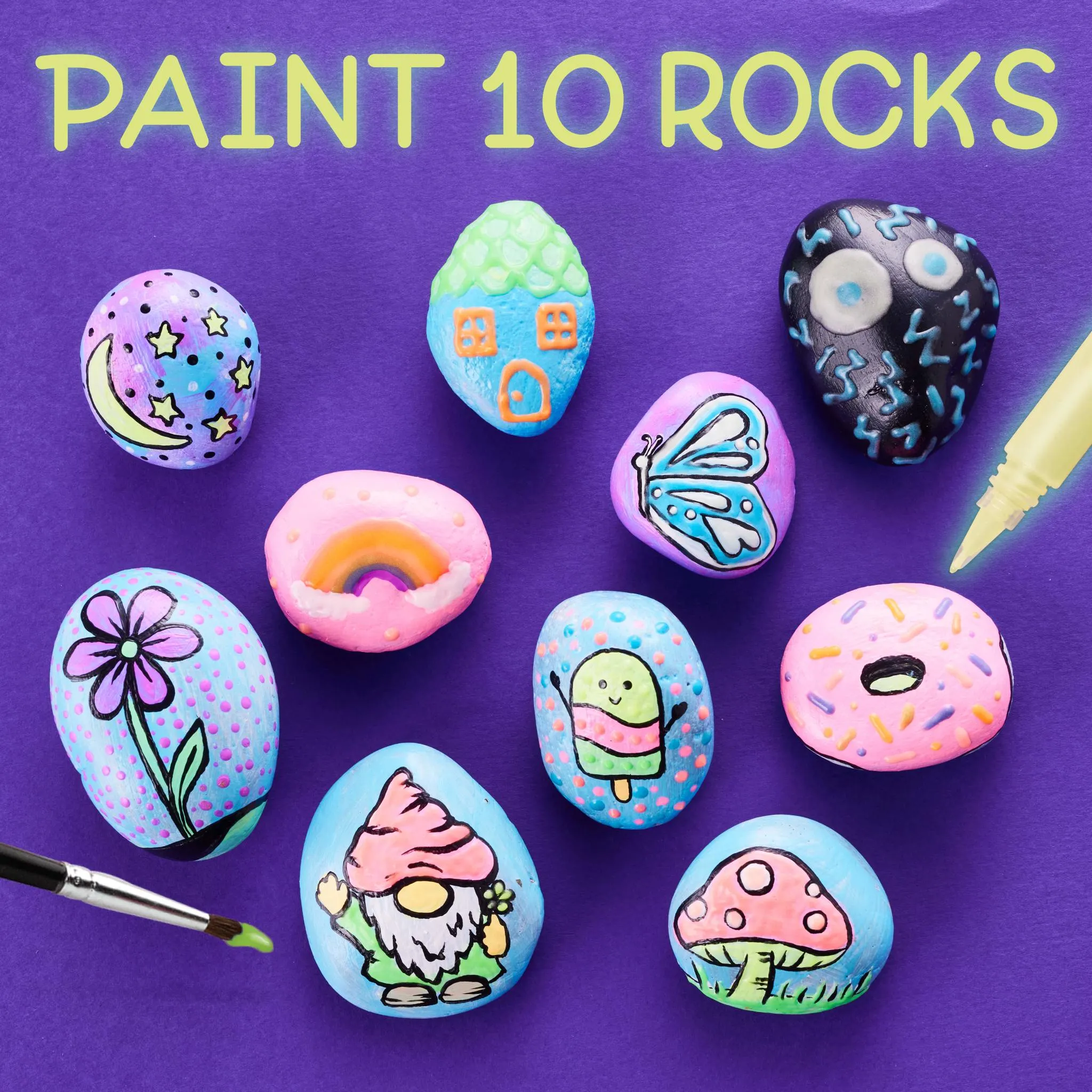 Glow in the Dark Rock Painting Kit - #6232000