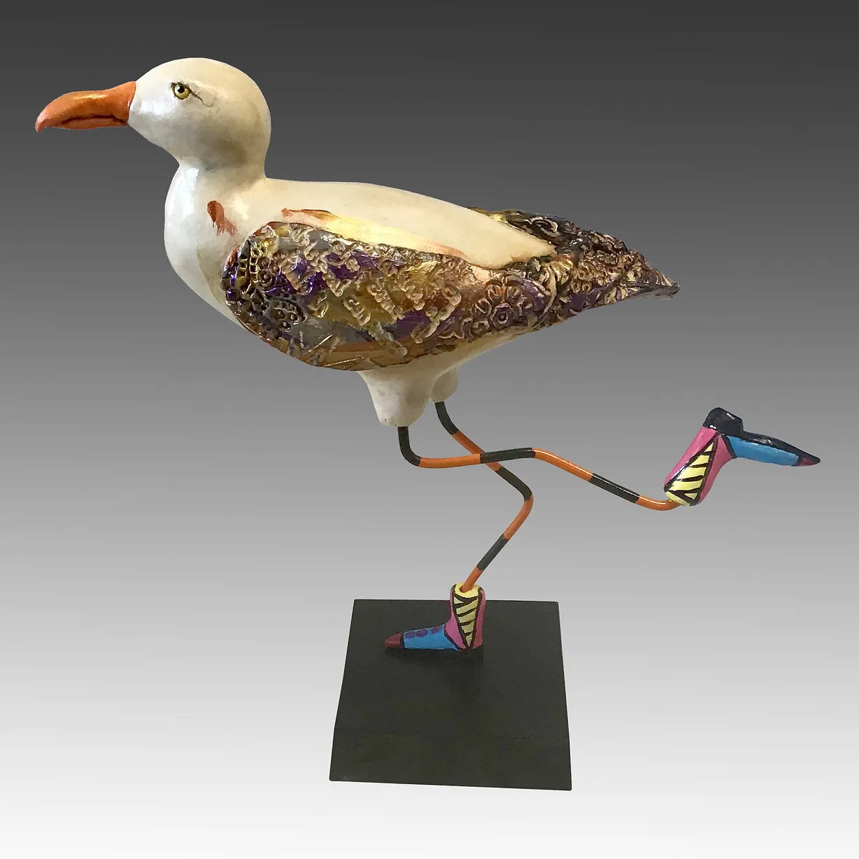 Gullable Handmade Ceramic Bird Sculpture by Steven McGovney